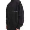 Calvin Klein Jeans Off Placed Institutional Cotton Fleece Sweatshirt In Black -Myer Fashion Store 934269310 1 720x928