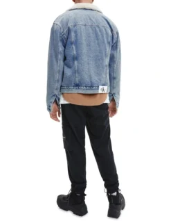 Calvin Klein Jeans Regular 90S Sherpa Denim Jacket In Blue -Myer Fashion Store 934270930 4 720x928