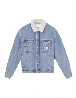 Calvin Klein Jeans Regular 90S Sherpa Denim Jacket In Blue -Myer Fashion Store 934270930 5 720x928