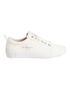 Calvin Klein Recycled Canvas Trainers In White