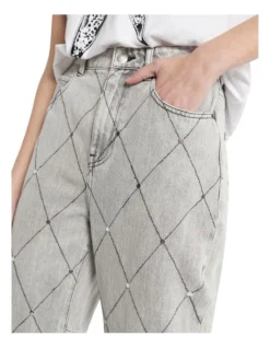 Night Raven Embellished Jean In Grey Wash -Myer Fashion Store 934445170 5 720x928