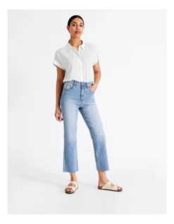 Recycled Blend Billie Straight Jean In Blue