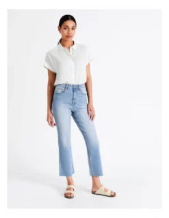 Recycled Blend Billie Straight Jean In Blue -Myer Fashion Store 934614190 3 720x928