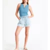 Recycled Blend Knitted Denim Short In Stone Rinse 1 Recycled Blend Knitted Denim Short In Stone Rinse -Myer Fashion Store 934614640 1 720x928