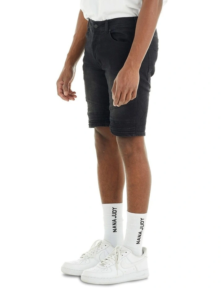 Maverick Denim Short In Brushed Black 4 Maverick Denim Short In Brushed Black - Image 2