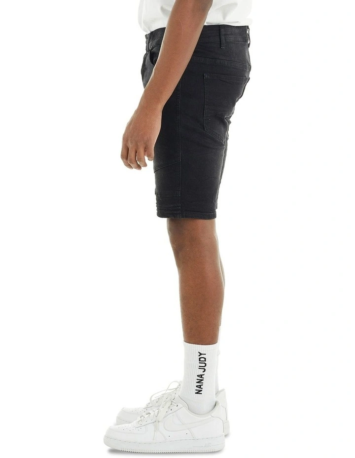 Maverick Denim Short In Brushed Black 5 Maverick Denim Short In Brushed Black - Image 3