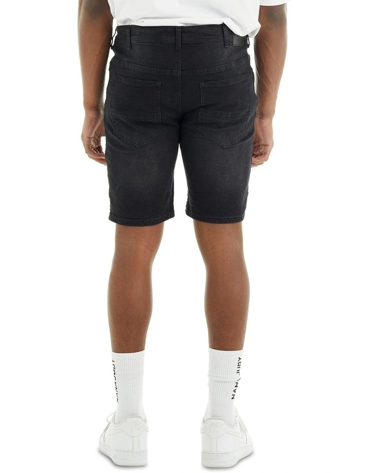 Maverick Denim Short In Brushed Black 6 Maverick Denim Short In Brushed Black - Image 4