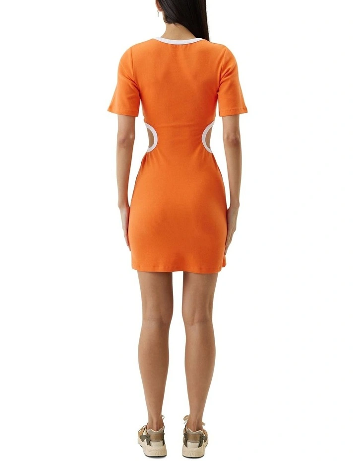 Ring Around Tee Dress In Tangerine Orange 5 Ring Around Tee Dress In Tangerine Orange - Image 3
