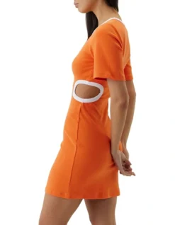 Ring Around Tee Dress In Tangerine Orange 12 Ring Around Tee Dress In Tangerine Orange -Myer Fashion Store 935550460 4 720x928