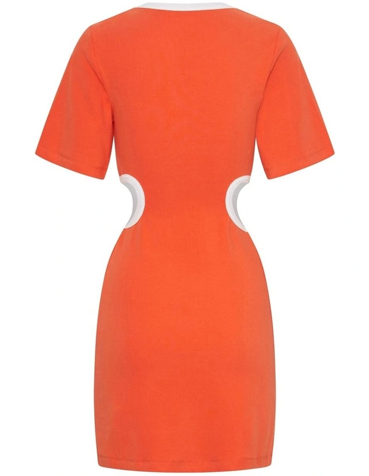 Ring Around Tee Dress In Tangerine Orange 9 Ring Around Tee Dress In Tangerine Orange - Image 7