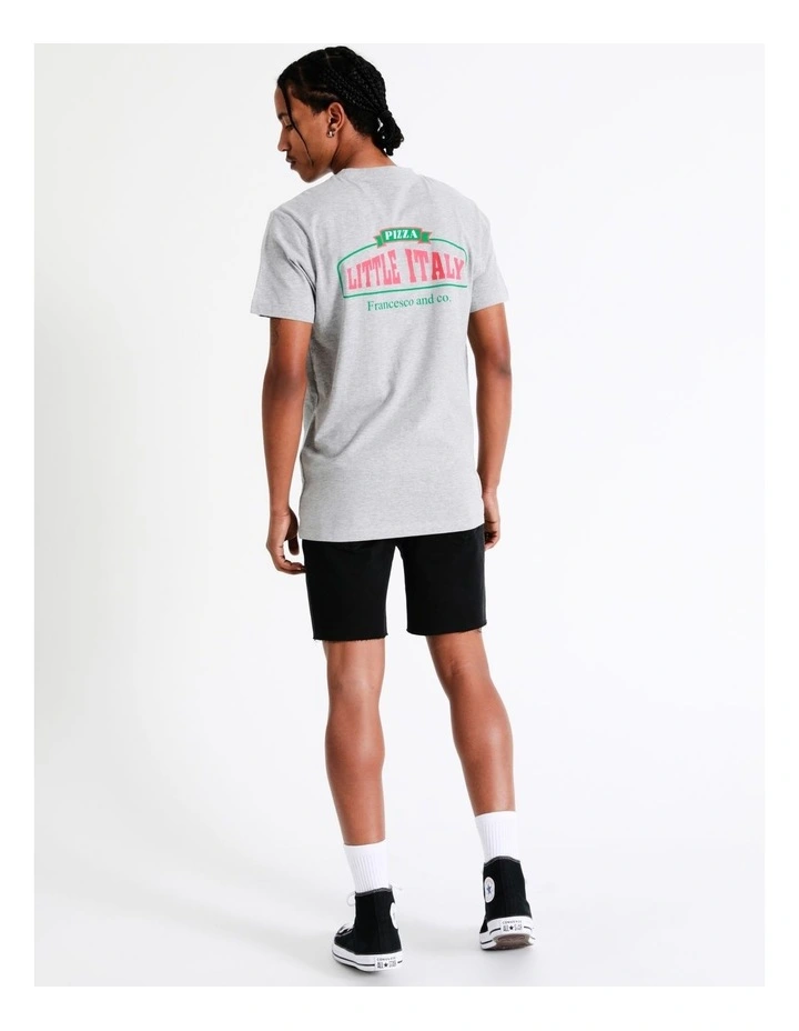 Mister Tee Pizza Francesco Tee In Grey 4 Mister Tee Pizza Francesco Tee In Grey - Image 2