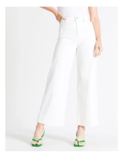 Basque Recycled Cotton Blend Wide Leg Jean In White -Myer Fashion Store 936116650 2 2 720x928