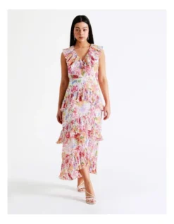 Recycled Frill Detail Sleeveless Maxi Dress In Assorted -Myer Fashion Store 936245710 5 2 720x928