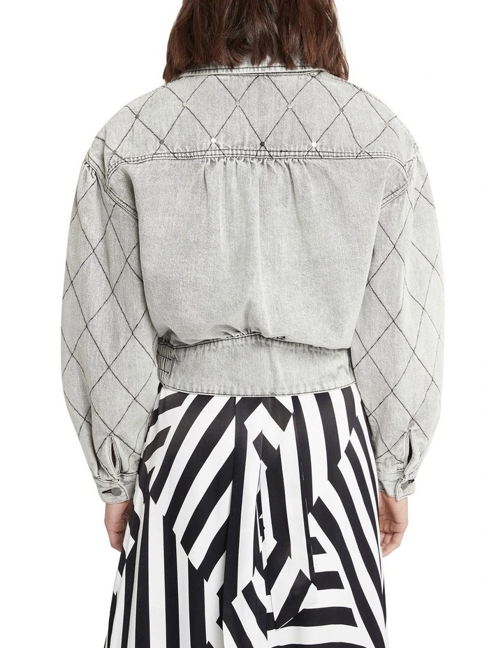 Night Raven Denim Jacket In Grey Wash 4 Night Raven Denim Jacket In Grey Wash - Image 2