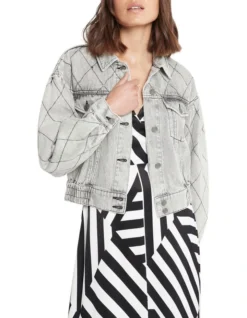 Night Raven Denim Jacket In Grey Wash 11 Night Raven Denim Jacket In Grey Wash -Myer Fashion Store 937604350 4 720x928