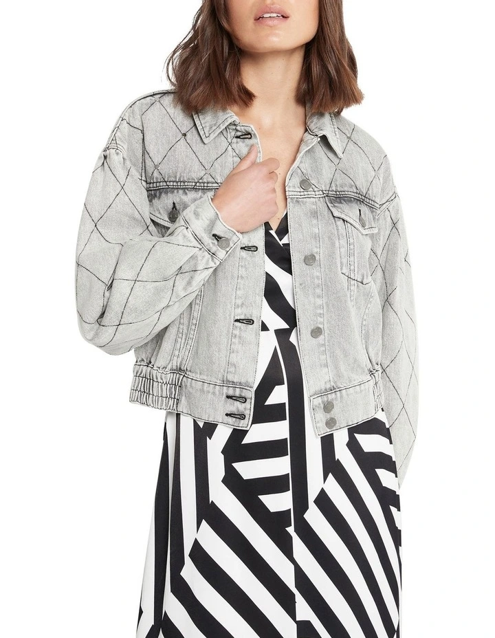 Night Raven Denim Jacket In Grey Wash 6 Night Raven Denim Jacket In Grey Wash - Image 4