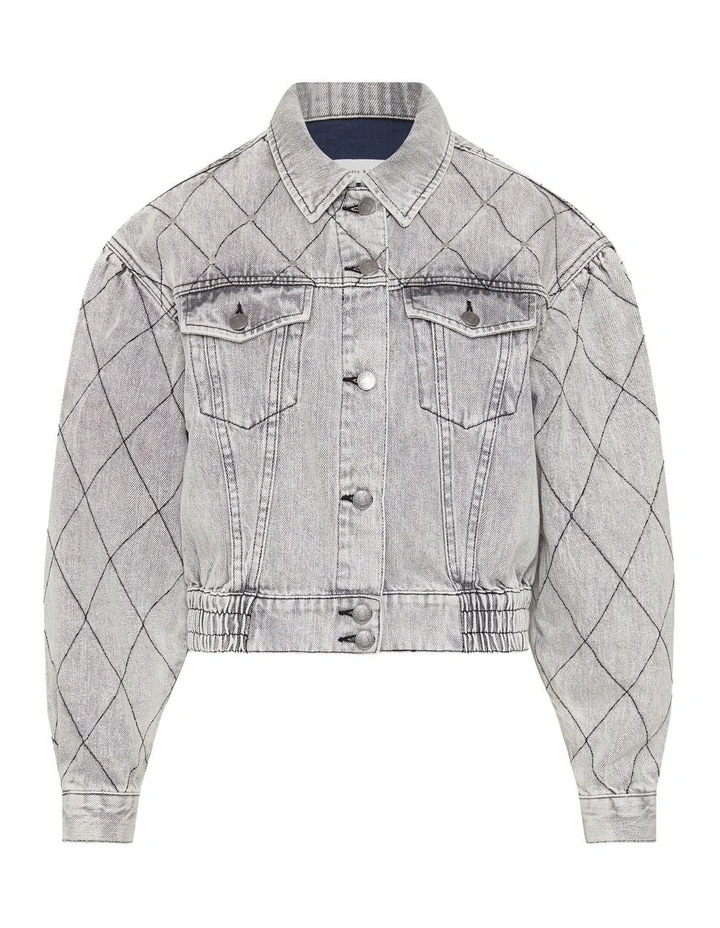 Night Raven Denim Jacket In Grey Wash 8 Night Raven Denim Jacket In Grey Wash - Image 6