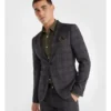Princeton Check Blazer In Charcoal