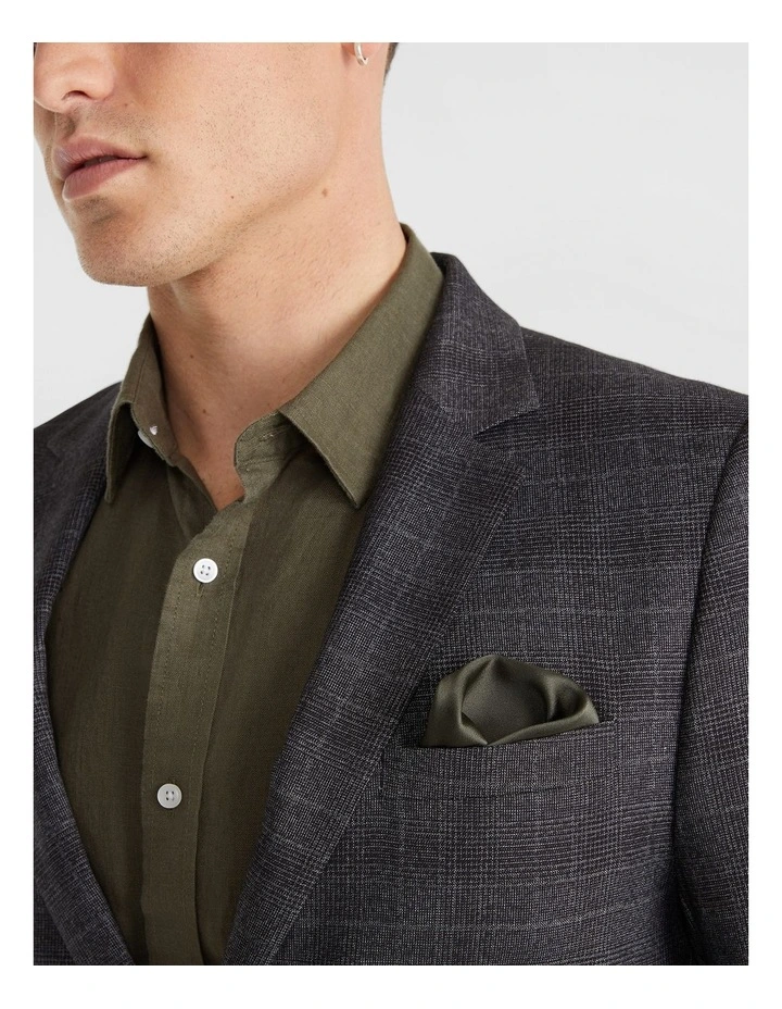 Princeton Check Blazer In Charcoal 5 Princeton Check Blazer In Charcoal - Image 3