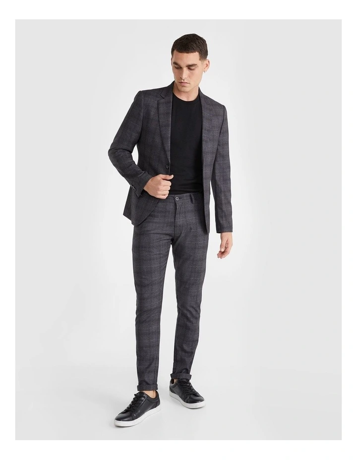 Princeton Check Blazer In Charcoal 7 Princeton Check Blazer In Charcoal - Image 5