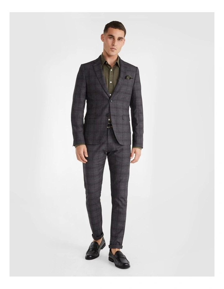 Princeton Check Blazer In Charcoal 9 Princeton Check Blazer In Charcoal - Image 7