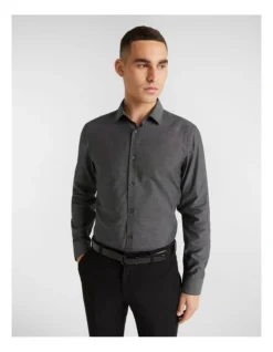 Force Regular Fit Dress Shirt In Smoke