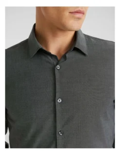 Force Regular Fit Dress Shirt In Smoke -Myer Fashion Store 937877950 3 720x928