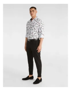 Off Short Slim Shirt In White -Myer Fashion Store 937972540 4 720x928