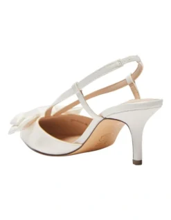 Teddy Heeled Shoes In Ivory Satin -Myer Fashion Store 938109160 6 720x928