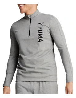 Puma Fit Polyspan 1/2 Zip In Grey