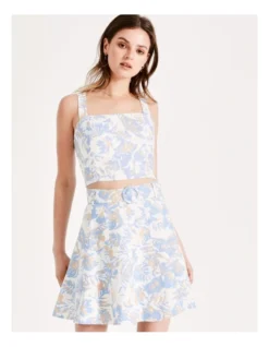 Co-Ord European Linen Blend Belted Mini Skirt In Multi -Myer Fashion Store 938620990 5 720x928