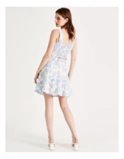 Co-Ord European Linen Blend Belted Mini Skirt In Multi -Myer Fashion Store 938620990 7 720x928