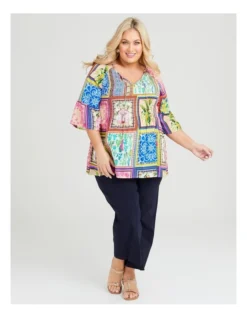 Castaway Pull On Wide Leg Pant In Navy -Myer Fashion Store 938847970 3 720x928