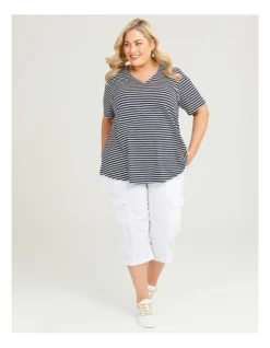 Castaway Cargo Crop Pant In White -Myer Fashion Store 938849950 3 720x928