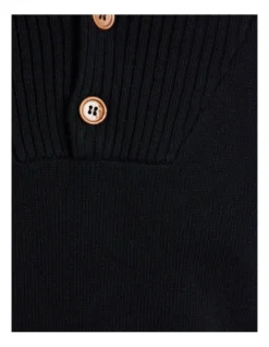 Oxford Jimmy Wool Rich Shawl Neck Knit In Black -Myer Fashion Store 938932660 6 720x928