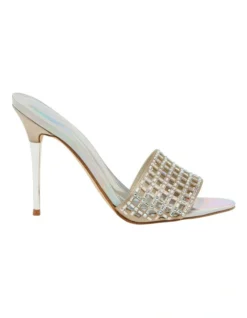 Guess Mably Heeled Shoes In Grey Silver