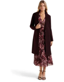 Forever New Mariah Longline Coatigan In Purple