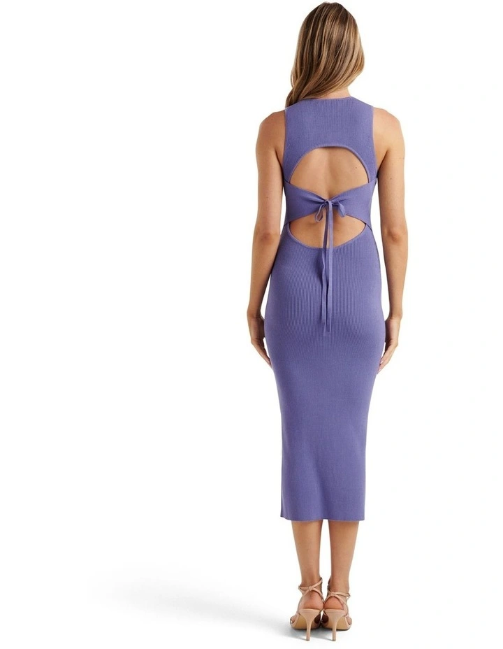 Forever New Sienna Tie Back Knit Dress In Purple 4 Forever New Sienna Tie Back Knit Dress In Purple - Image 2