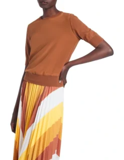 Shania Silk Mix Knit In Mocha