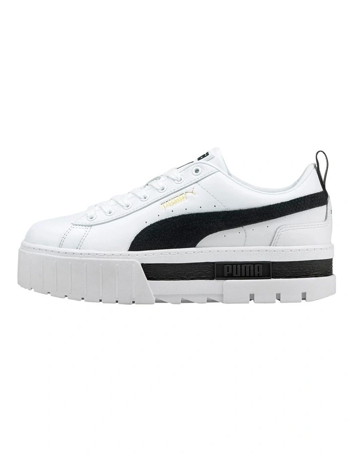 Puma Mayze Leather Shoes In White 3 Puma Mayze Leather Shoes In White