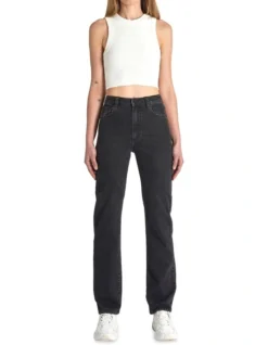 ABRAND JEANS A 94 High Straight Jean In Teri