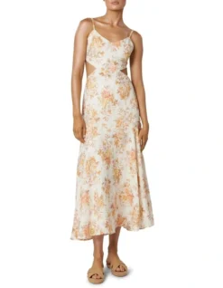 Adeena Tie Back Dress In Multi