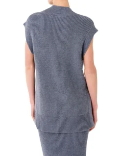 Knitted Vest In Grey Marle -Myer Fashion Store 940593250 3 720x928