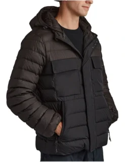Tilley 2 Tone Puffer Jacket In Black -Myer Fashion Store 941539060 3 720x928