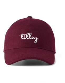 Tilley Wool Ball Cap In Burgundy