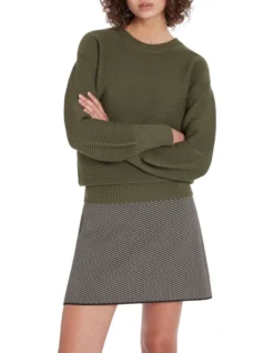 Izabella Ottoman Knit In Khaki