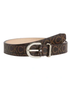 Calvin Klein Ck Must Recycled Belt In Brown