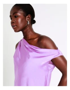Satin One Shoulder Top In Lilac 12 Satin One Shoulder Top In Lilac -Myer Fashion Store 942228190 4 720x928
