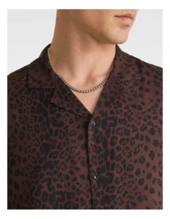 Spiffy Viscose Print Shirt In Brown -Myer Fashion Store 942730660 3 720x928