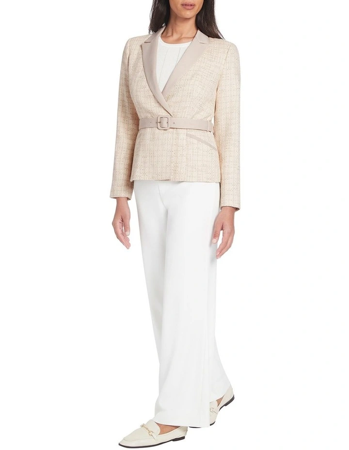 Fallon Belted Jacket In Ivory 4 Fallon Belted Jacket In Ivory - Image 2